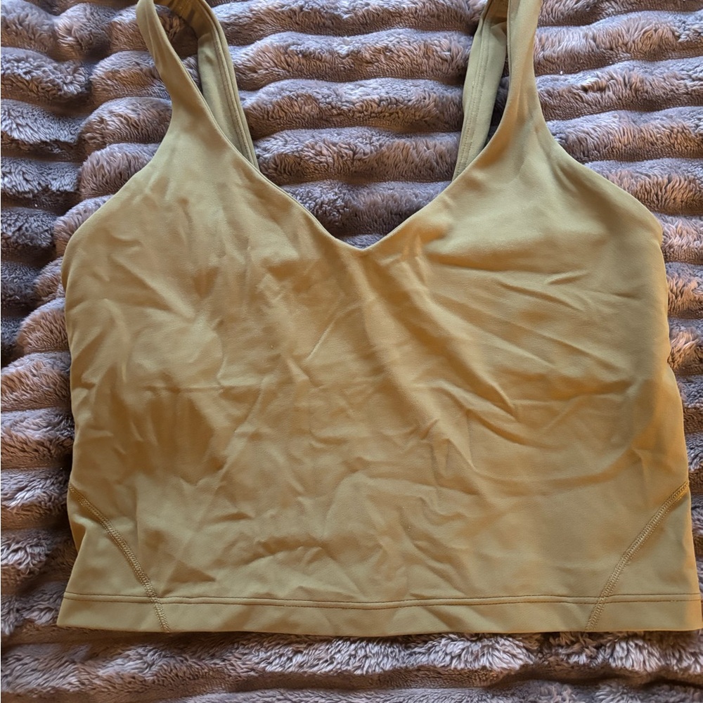 Olive grew workout top, lululemon